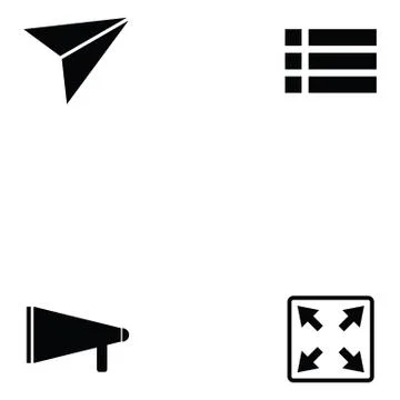 Message icon set Illustrazione stock