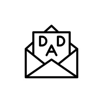 Message icon. Simple line, outline vector elements of cultural activities icons Illustrazione stock