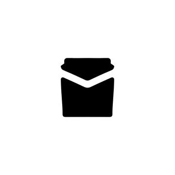 Message icon. Simple style delivery poster background symbol. Message brand.. Illustrazione stock