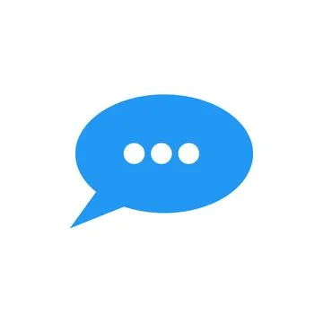 Message icon in trendy flat design. Stock Illustration