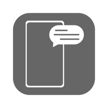 Message Icon in trendy flat style isolated on grey background. Sms symbol for Stock Illustration