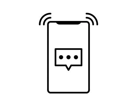 Message Icon in trendy flat style isolated on grey background. Sms symbol for Stock Illustration