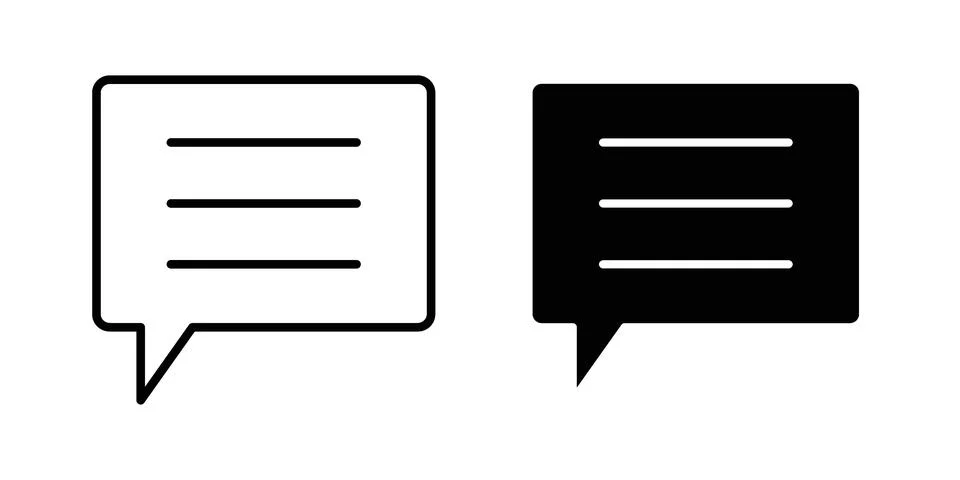 Message icon vector design illustrations Illustrazione stock