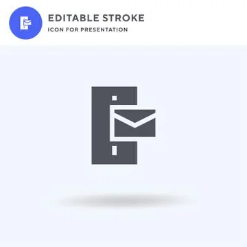 Message icon vector, filled flat sign, solid pictogram isolated on white, log Stock Illustration