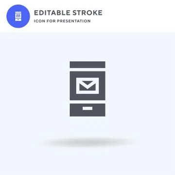 Message icon vector, filled flat sign, solid pictogram isolated on white, logo 库存插图