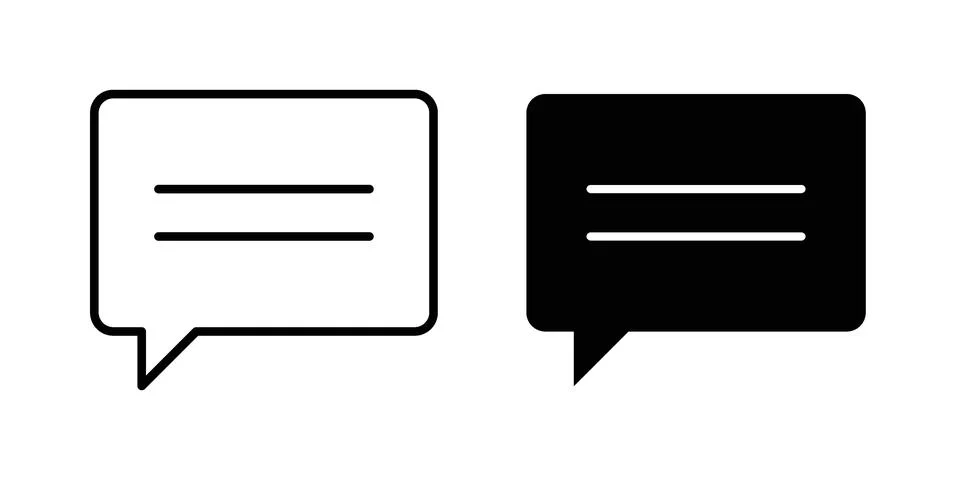 Message icon vector, illustration icon set Illustrazione stock