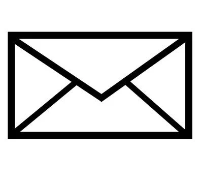 Message icon with white background and black colour border. Stock Illustration