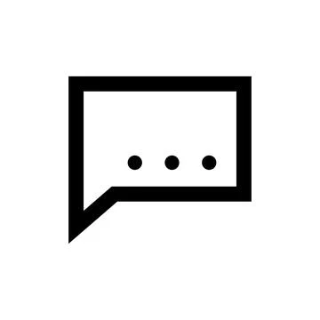 Message icon on white isolated background, vector illustration Stock Illustration