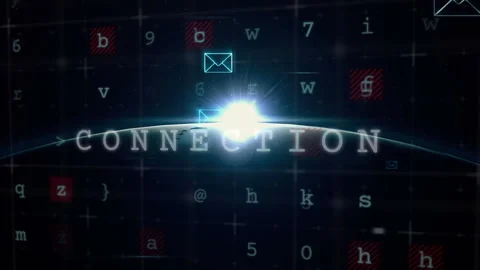 Message icons and data processing against globe Stock Footage 134057170