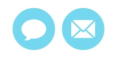 Message icons for online communication. Message and email icons isolated on Stock Illustration