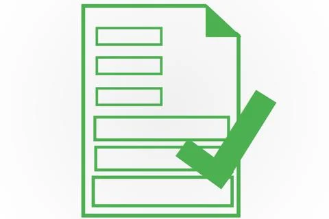 Message illustration approved Illustrazione stock