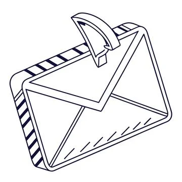 Message Inbox Envelope Vector Icon for Website Contact Stock Illustration