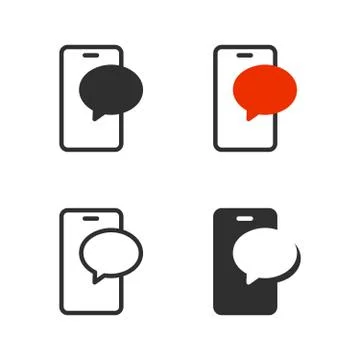 Message incoming to smartphone  Illustrazione stock