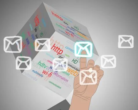 Message interface Illustrazione stock