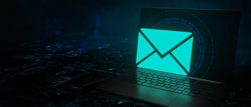 Message internet concept banner background with copyspace 3D Render 스톡 일러스트