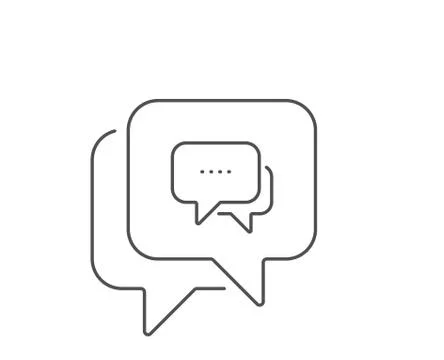 Message line icon. Chat comment sign. Speech bubble. Vector Illustrazione stock