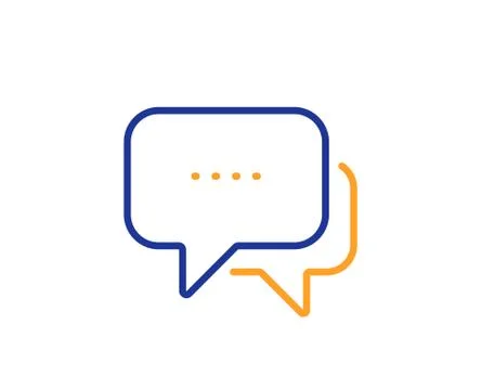 Message line icon. Chat comment sign. Speech bubble. Vector イラスト素材