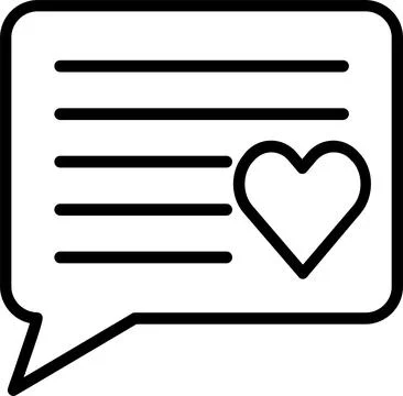 Message Line Icon Design Stock Illustration