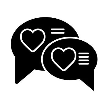 Message line icon, solid vector sign, linear style pictogram isolated on black Stock Illustration