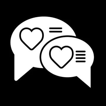 Message line icon, solid vector sign, linear style pictogram isolated on black Stockillustratie