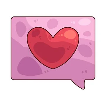 Message love illustration Ilustração Stock