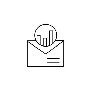 Message, mail, electronic icon. Simple line, outline vector of information tr Stock Illustration