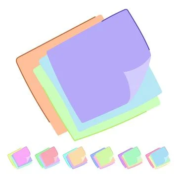 Message memo paper vector cartoon graphic イラスト素材
