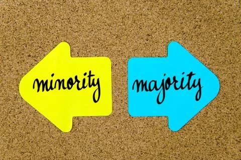 Message Minority versus Majority Stock Photos