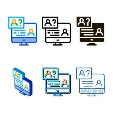 Message on mix display icon vector outline Stock Illustration
