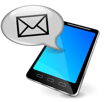Message on mobile phone Stock Illustration