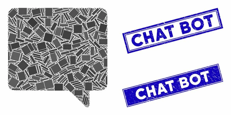 Message Mosaic and Grunge Rectangle Watermarks Stock Illustration