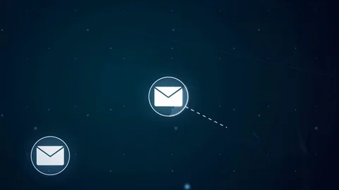 Message Network Icon Link Connection Technology Loop Animation 4K Видео 69813824