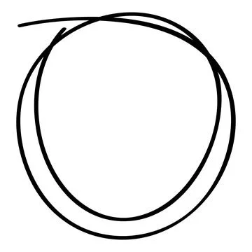 Message Note - Multiple Line - Sketch -  Circle - 01 04A Stock Illustration