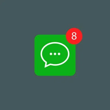 Message notification alert icon. Bell mobile bubble new message symbol Stock Illustration