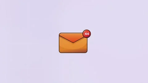 Message notification animation with cartoon style Stock Footage 303731574
