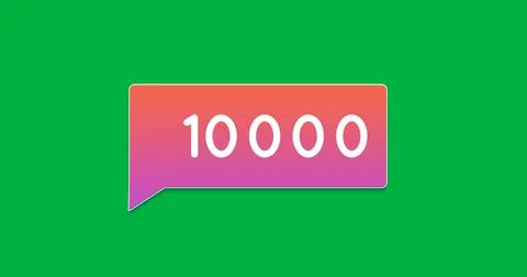 Message notification increasing 4k Stock Illustration