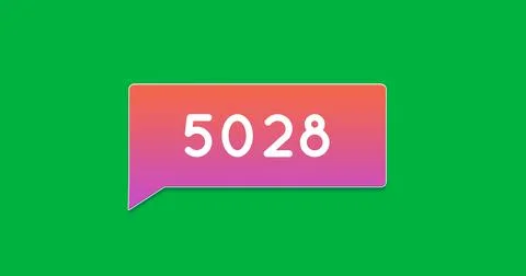 Message notification increasing 4k Stock Illustration