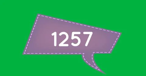 Message notification increasing 4k Stock Illustration