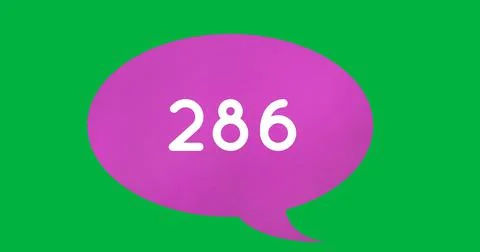 Message notification increasing 4k Stock Illustration