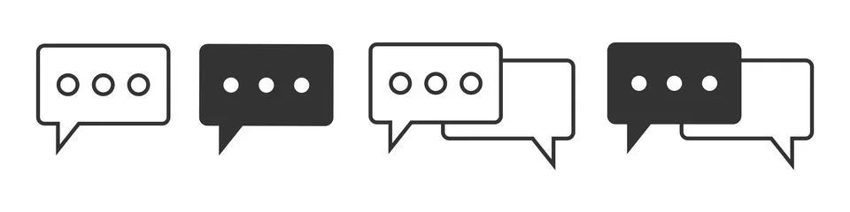 Message online icon. Bubble live chat vector . Sign web talk symbol. 스톡 일러스트