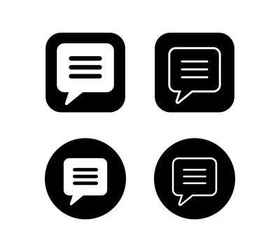 Message or Chat icon vector illustration. Stock Illustration