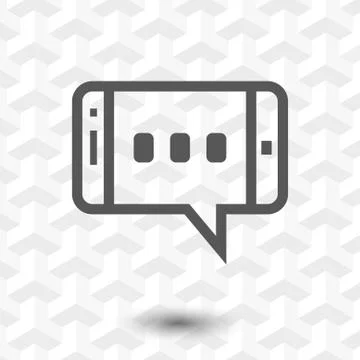 Message or chat on smartphone icon stock vector illustration flat design イラスト素材