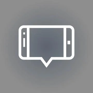 Message or chat on smartphone icon stock vector illustration flat design Stock Illustration