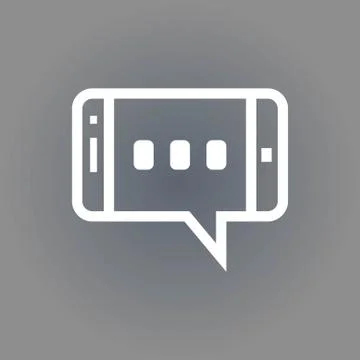 Message or chat on smartphone icon stock vector illustration flat design Ilustración de archivo