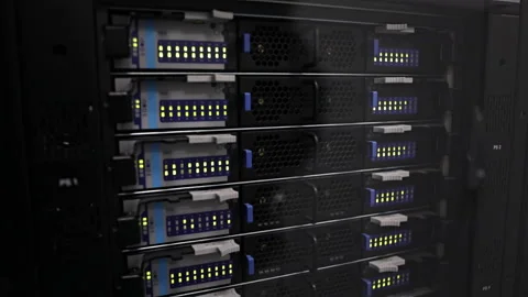 Message passing rack of supercomputer 스톡 동영상 103456103