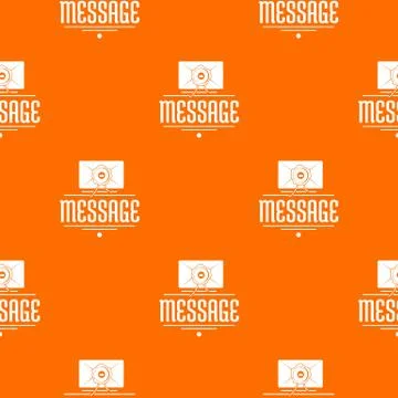 Message pattern vector orange Stock Illustration