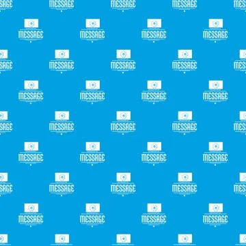 Message pattern vector seamless blue Stock Illustration