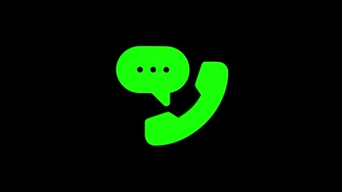 Message phone rotating 3d icon 4k animation, call looping with alpha channe.. Stock Footage 313476252