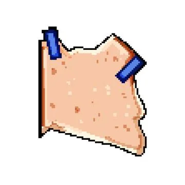 Message pinned torn paper notes pixel art vector illustration Illustrazione stock