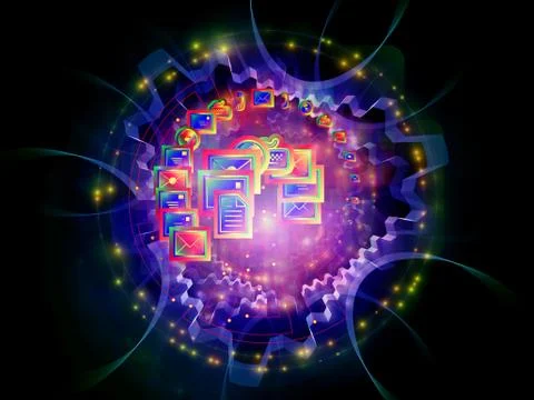 Message processing Stock Illustration